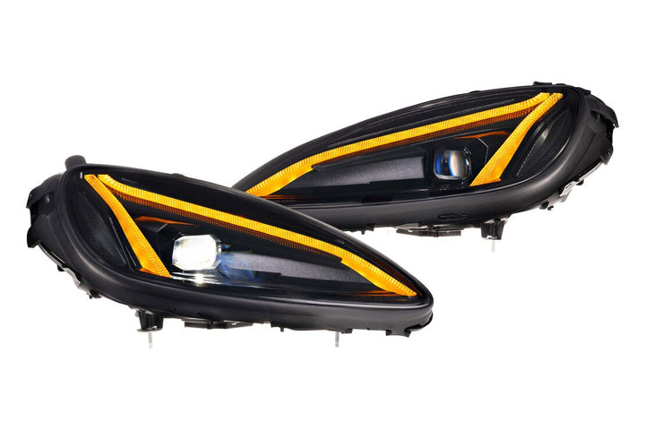 Morimoto LF2-778 XB Gen II C6 Corvette headlights with amber daytime running lights