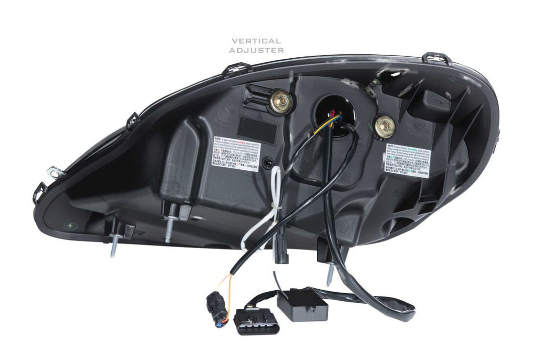 Rear housing view of Morimoto LF460.2 XB Gen I headlight assembly for C6 Corvette