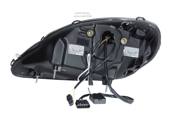 Rear housing view of Morimoto LF460.2 XB Gen I headlight assembly for C6 Corvette