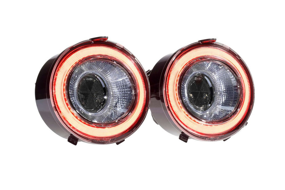 Morimoto LF466 smoked C6 Corvette tail lights with illuminated optical light pipes