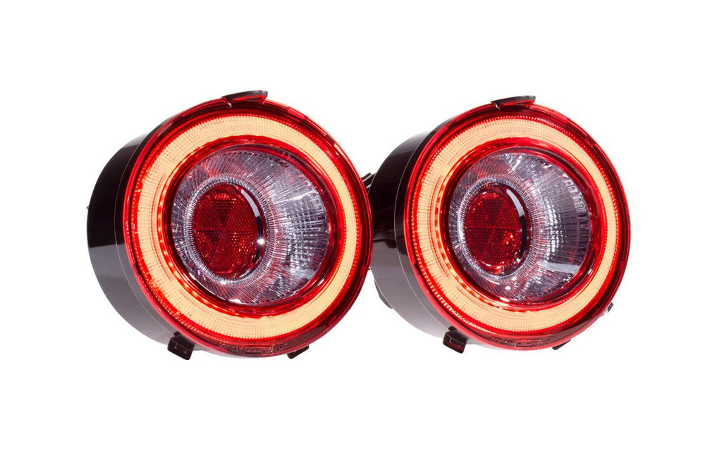 Morimoto LF467 red C6 Corvette tail lights with illuminated optical light pipes