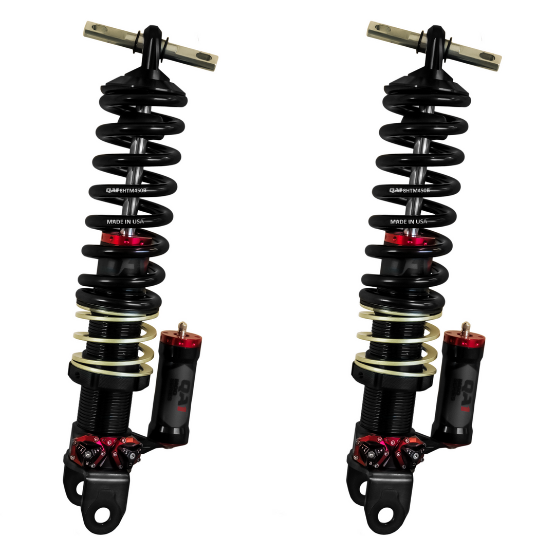 QA1 RCK52474 rear coil-over system for 2005–2013 C6 Corvette shown with springs and adjustable shock assembly.
