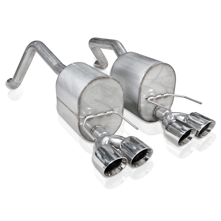 Stainless Works C605CBQUAD/C609CBQUAD axle-back for 2005–2013 C6 Corvette with quad 4-inch conical tips