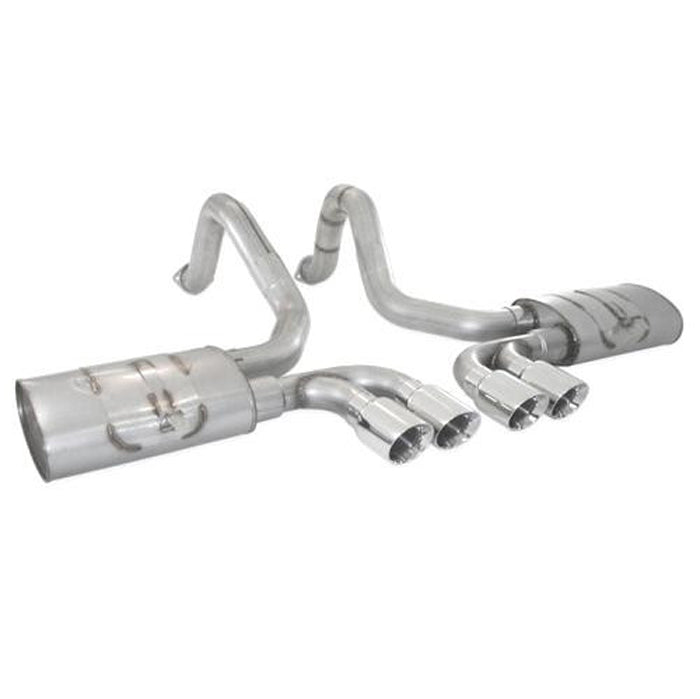 Stainless Works VC53CBQUAD turbo muffler axle-back exhaust for 1997–2004 C5 Corvette LS1/LS6 with quad conical tips