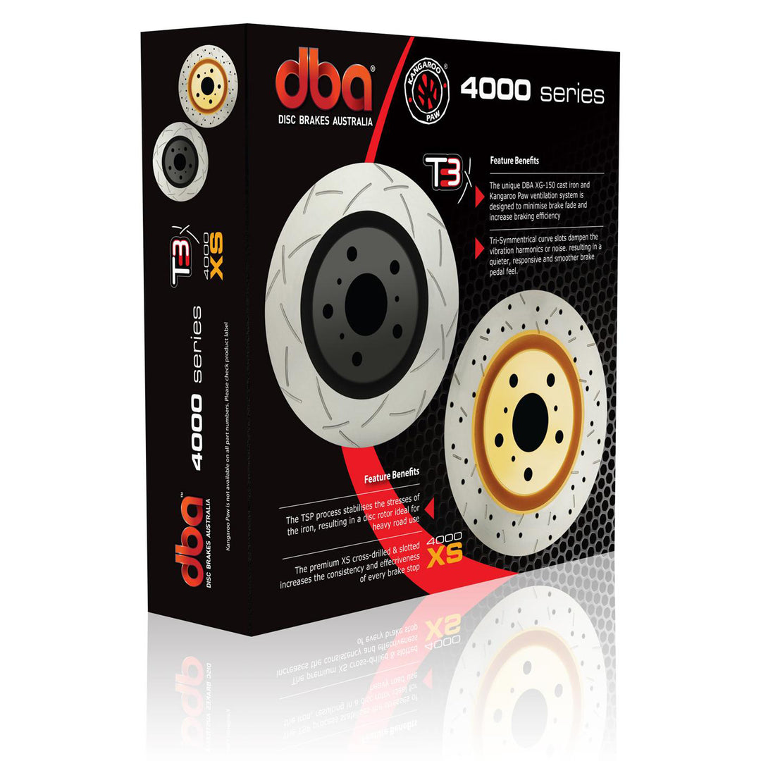 DBA 4000 Series T3 rear brake rotor packaging for C6 Corvette Z06