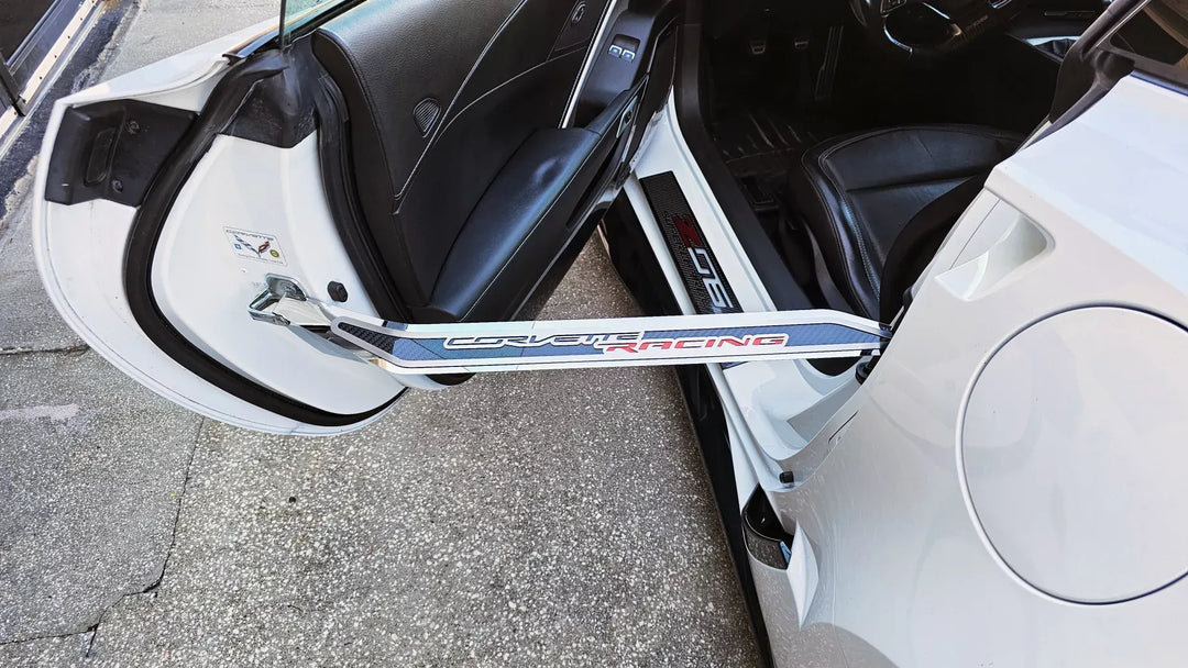 C7 Corvette ACC corvette racing door prop, driver installed