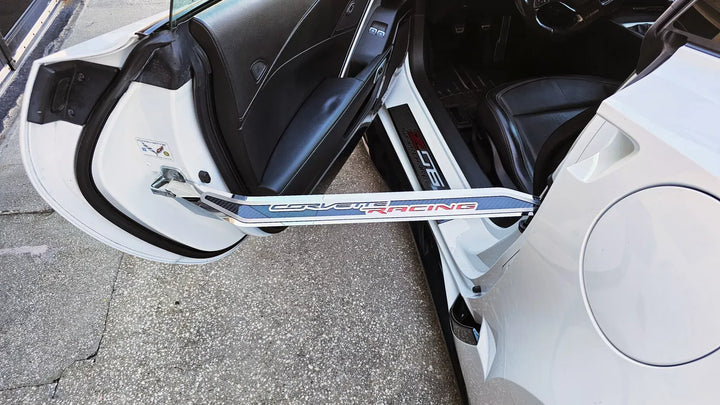 C7 Corvette ACC corvette racing door prop, driver installed