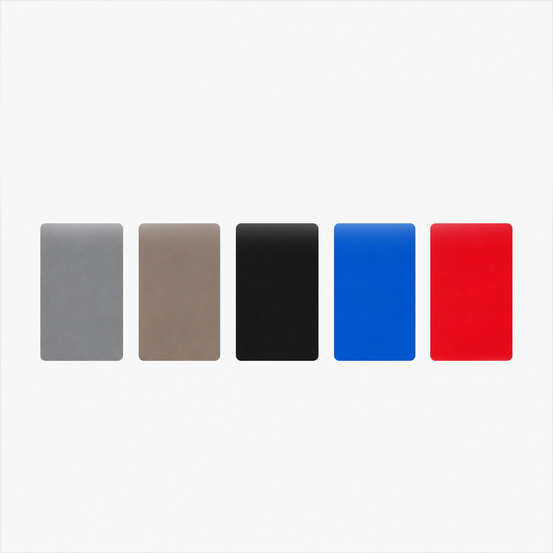 WeatherShield HP solid color chart for C7 Corvette Grand Sport car cover in Gray, Taupe, Black, Bright Blue, and Red