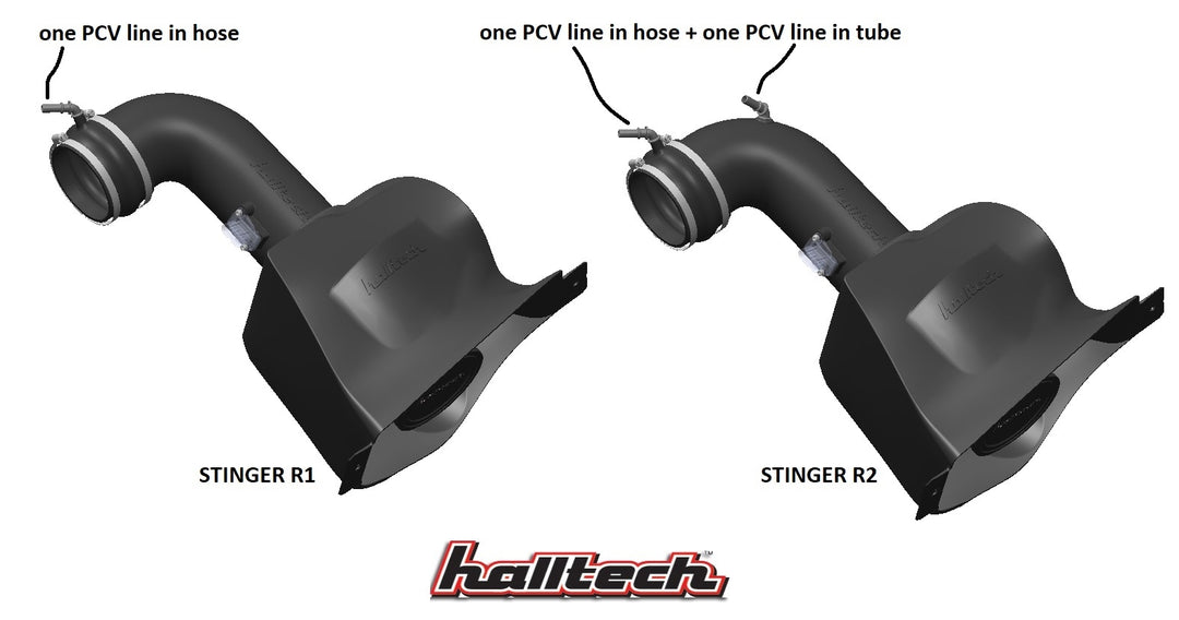 Halltech STR intake PCV hose routing options for 2014–2019 C7 Corvette Stingray LT1
