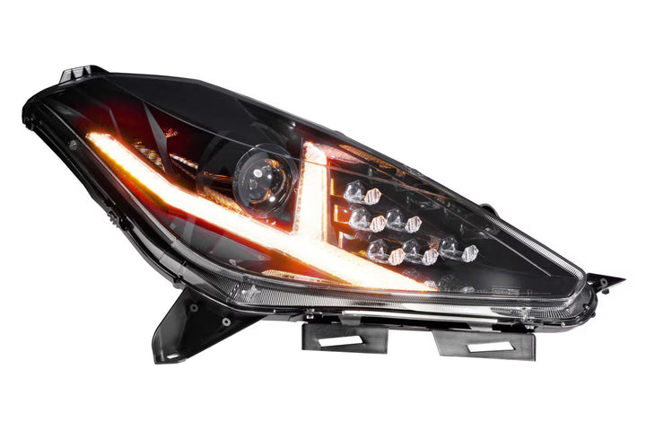 Single Morimoto LF463 C7 Corvette headlight with amber sequential turn signal