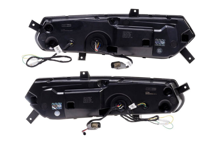 Rear housing view of Morimoto LF754 smoked LED tail light assembly for C7 Corvette