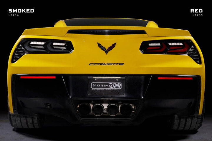 Morimoto LF754 smoked LED tail lights installed on 2014-2019 C7 Corvette rear view