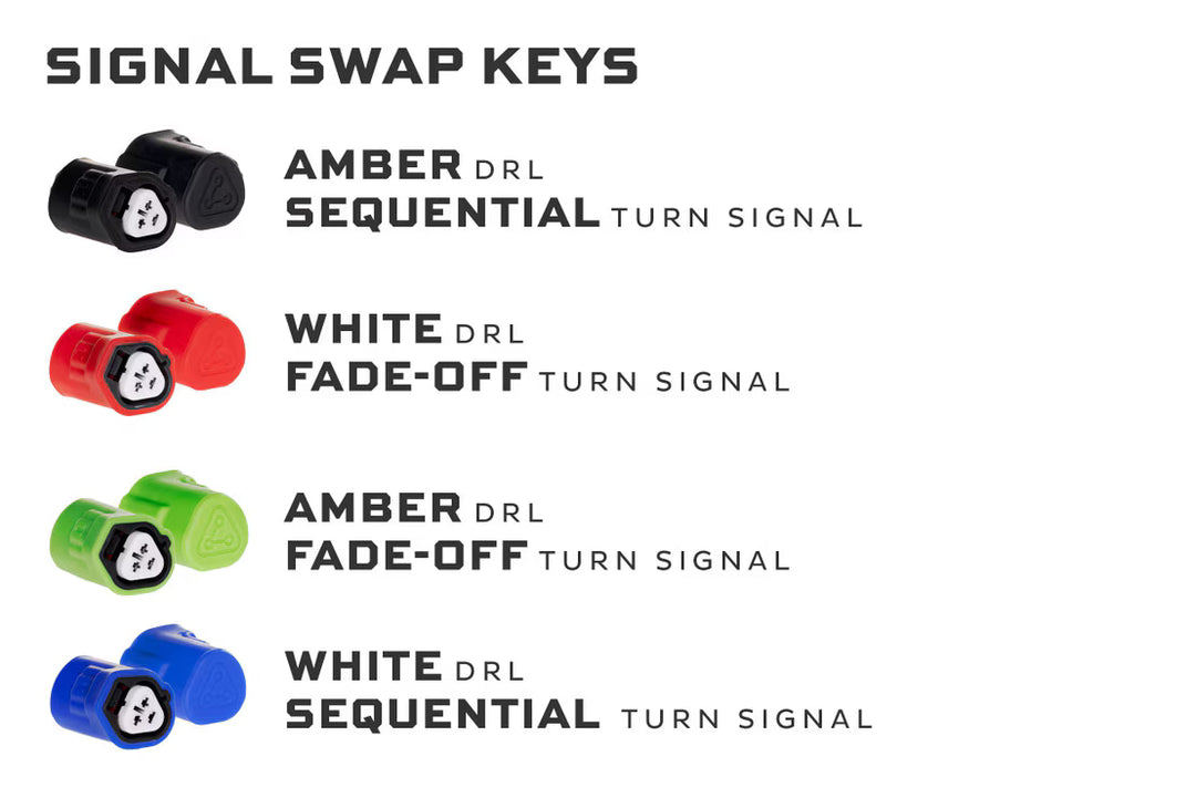 Morimoto LF779 signal swap keys for C7 Corvette daytime running light and turn signal settings