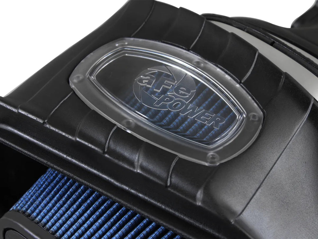 Pro 5R filter and clear inspection window on the aFe C7 Corvette Stingray intake housing