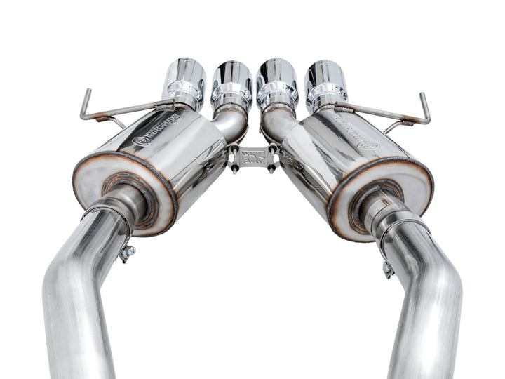 AWE Touring 3015-42133 muffler assemblies and four Chrome Silver exhaust tips