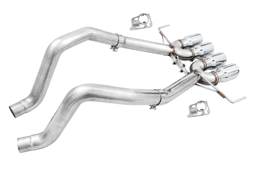 AWE 3020-42073 Track Edition axle-back exhaust with chrome silver tips for C7 Corvette Stingray