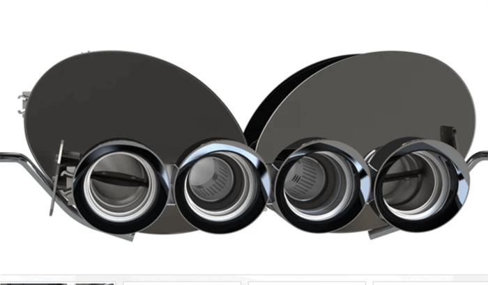 Quad black Pro-Series exhaust tips on C7 Corvette Z06 CORSA Xtreme