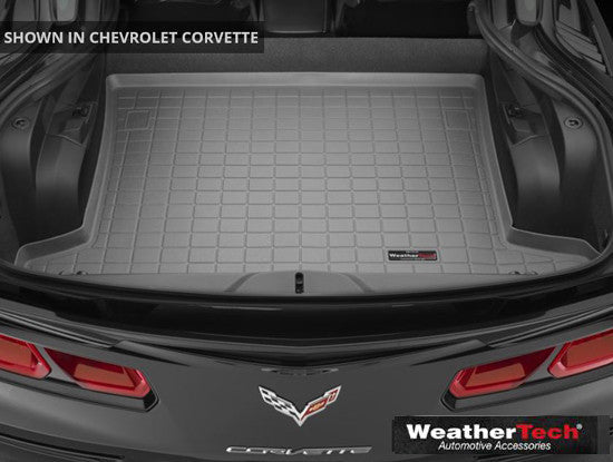 Grey WeatherTech Cargo Liner for the rear cargo area of a 2019 C7 Corvette ZR1.
