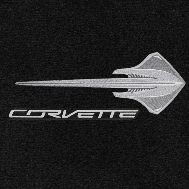 C7 Stingray Lloyd Mats Velourtex with Stingray logo and silver Corvette script