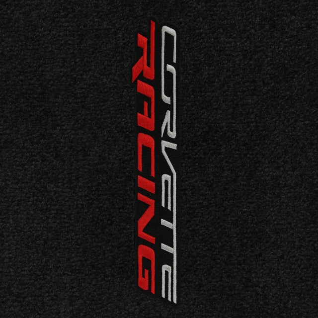 C7 Stingray Lloyd Mats Velourtex single logo with side-facing Corvette Racing script
