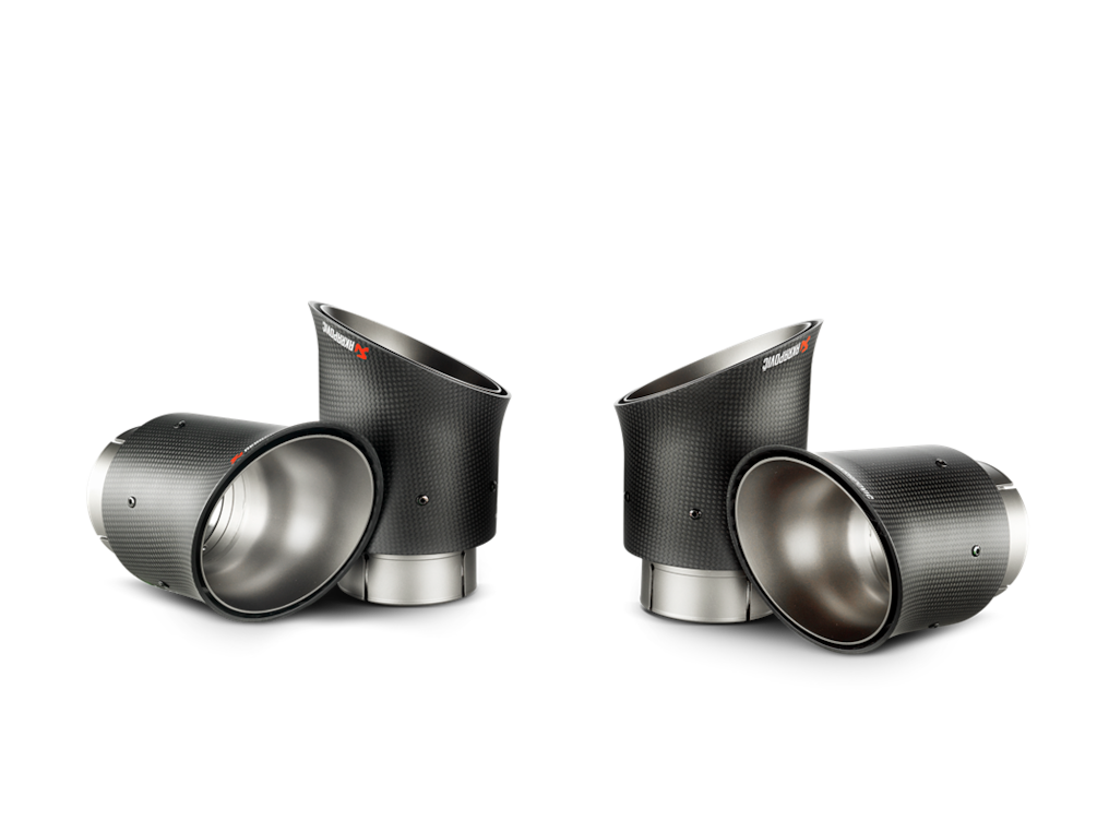 Carbon-fiber tips on Akrapovic exhaust for C7 Corvette Z06