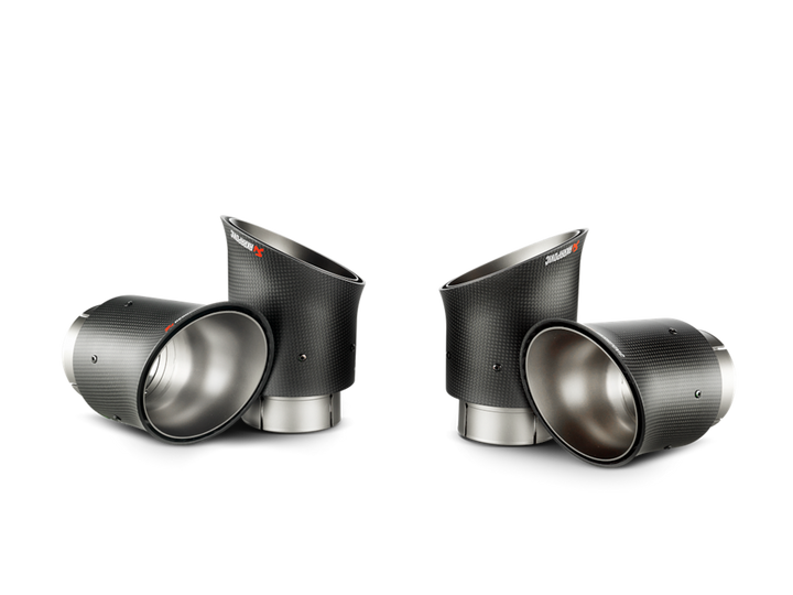 Carbon-fiber tips on Akrapovic exhaust for C7 Corvette Z06