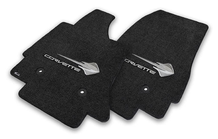 C7 Corvette Z06 Lloyd Mats Luxe double logo front floor mats