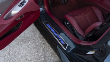 C8 Corvette Stingray ACC Corvette illuminated door sills, blue LED