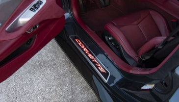 C8 Corvette Stingray ACC Corvette illuminated door sills, red LED