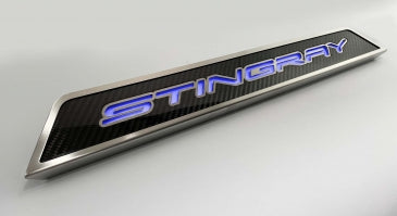 C8 Corvette Stingray ACC Stingray illuminated door sills, blue LED