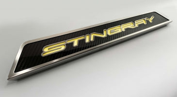 C8 Corvette Stingray ACC Stingray illuminated door sills, yellow LED