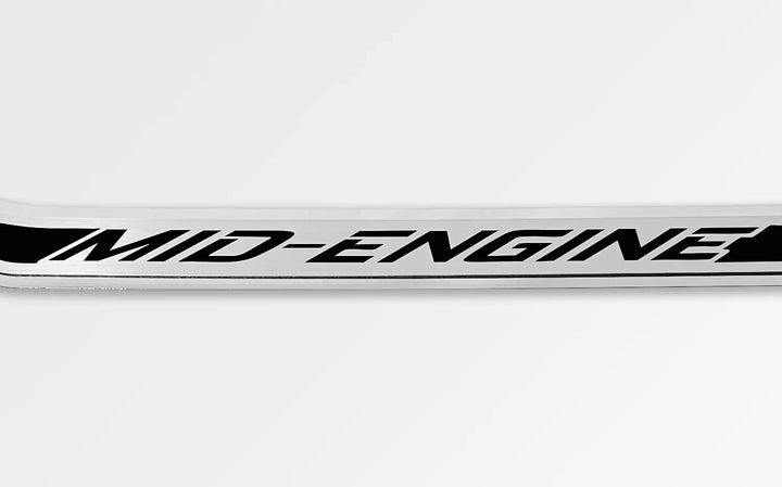 C8 Corvette ACC mid engine door prop, black solid inlay, driver example