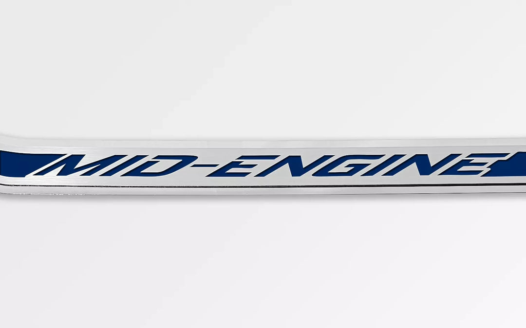 C8 Corvette ACC mid engine door prop, dark blue solid inlay, driver example