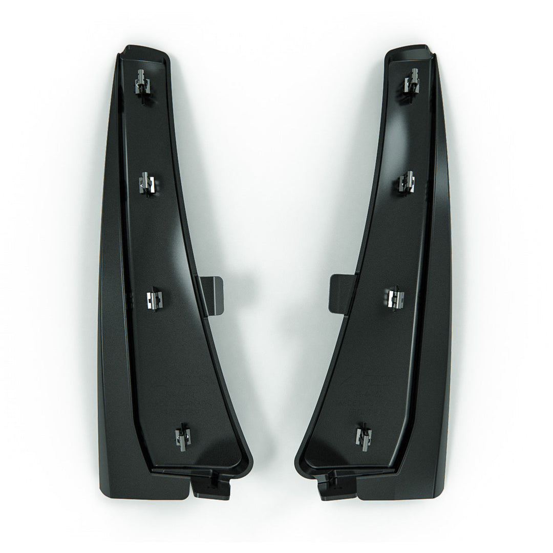 Pair of ACS Composite 50-4-152 front rock guards on white, showing the moulded profile and the factory mounting tabs