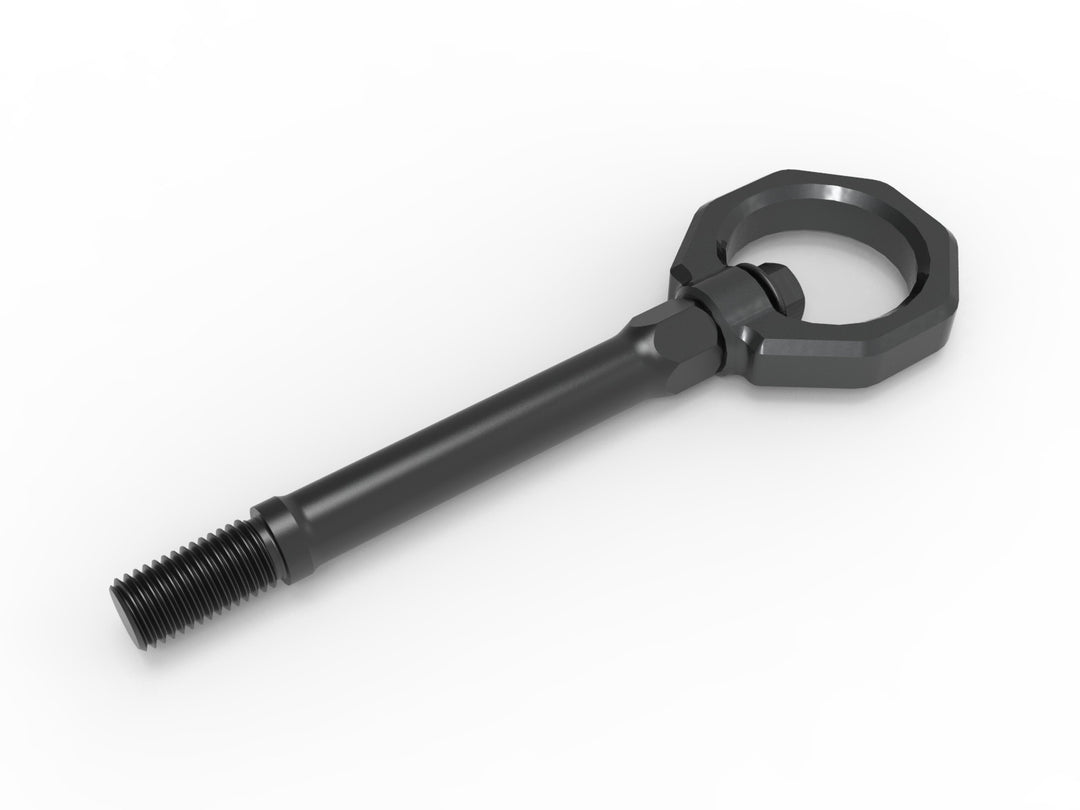 C8 Corvette aFe CONTROL gray front tow hook 4130 steel construction detail