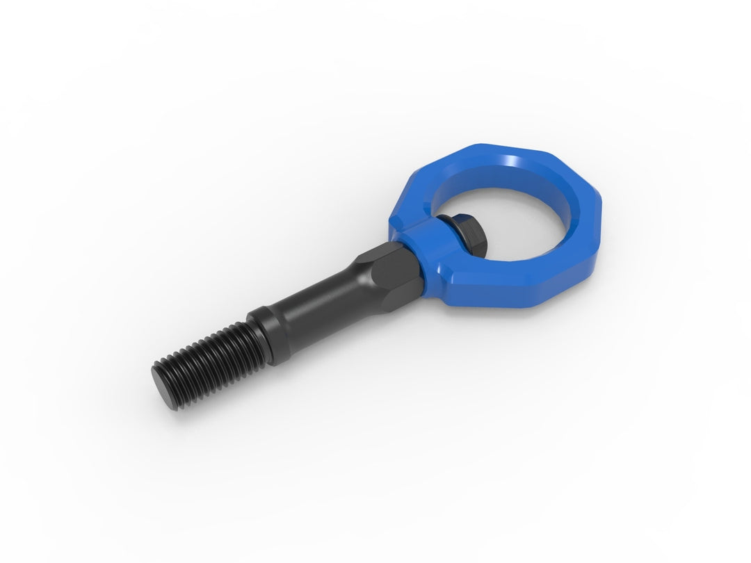 C8 Corvette aFe CONTROL blue rear tow hook 4130 steel construction detail
