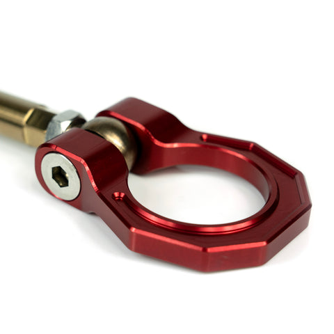 AMT Motorsport Titan Tow Hook for C8 Corvette shown in a detailed close-up view