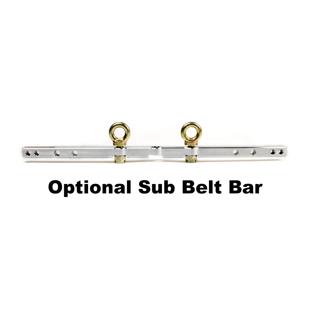 C8 Corvette AMT Motorsport ultra low seat mount sub belt harness bar reference for 5 and 6 point belts