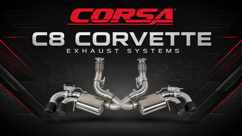 C8 Corvette CORSA exhaust systems for 2020-2026 Stingray, E-Ray and Z06