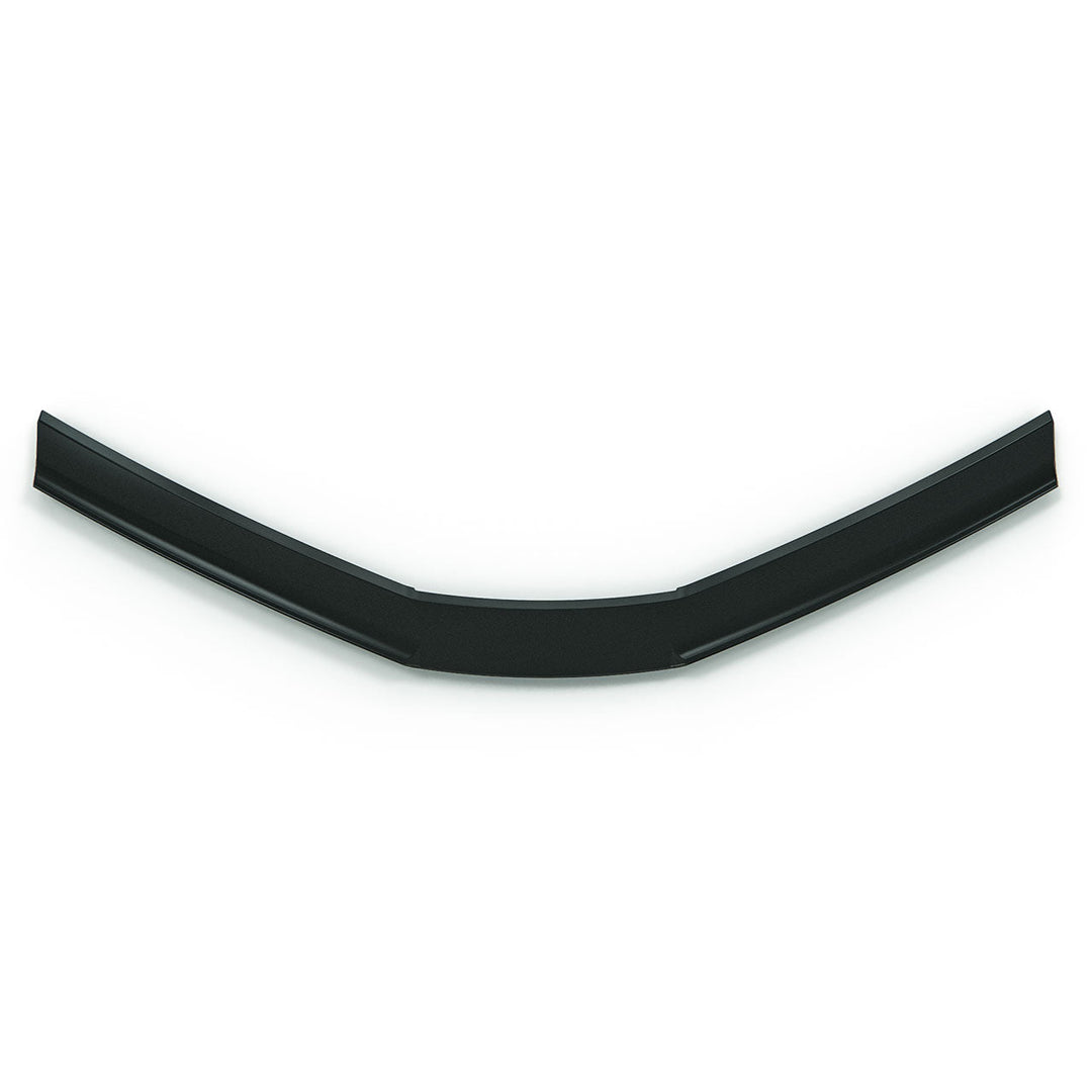 ACS Composite rear window spoiler on white, seen head on, showing the full width of the moulded lip