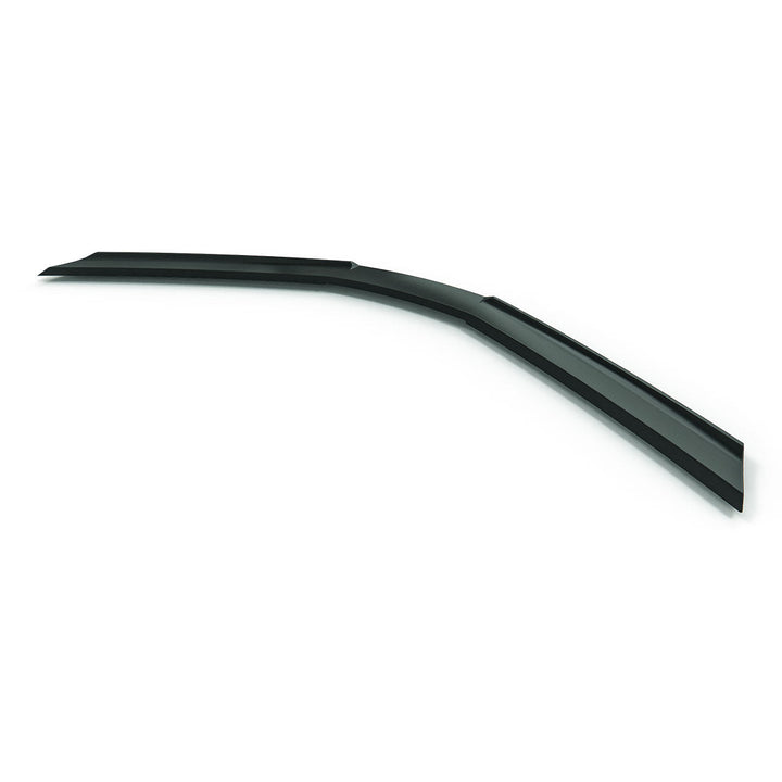 ACS Composite rear window spoiler on white, angled view showing the moulded curve that follows the top edge of the rear glass