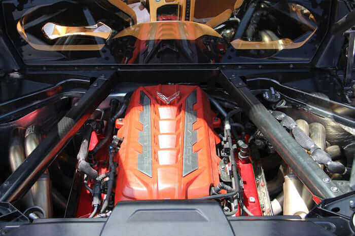 Installed American Racing Headers long tube headers on a C8 Corvette E-Ray