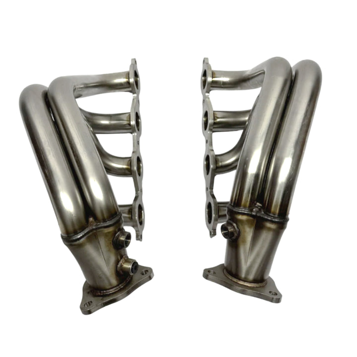 Kooks 21831400 stainless long tube headers for the C8 Corvette E-Ray, driver and passenger side shown as a pair