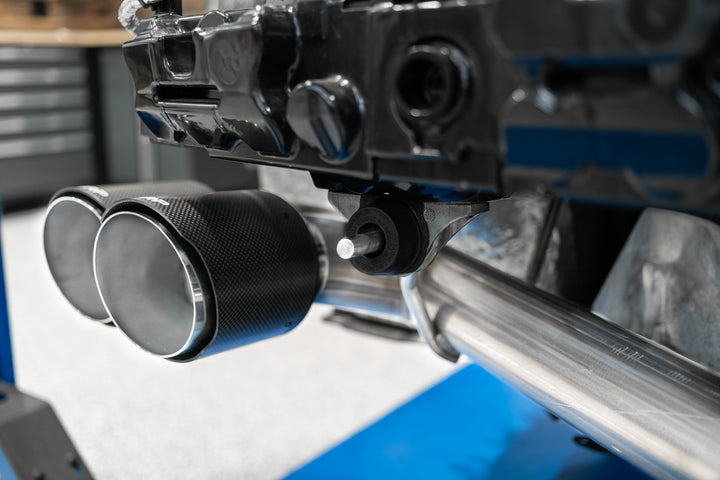 MBRP 4.5-inch carbon-fiber exhaust tips for the C8 Corvette E-Ray