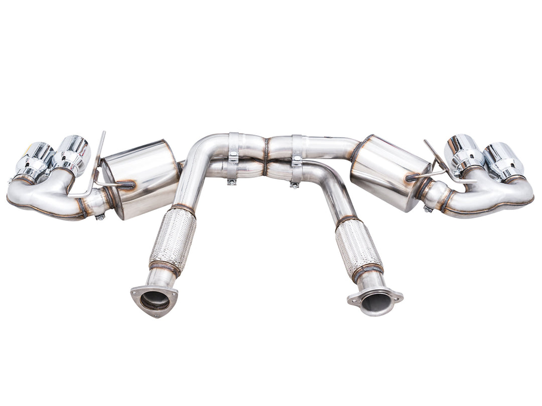 AWE 3015-42151 Touring cat-back with Chrome tips for C8 Corvette E-Ray, inlet view