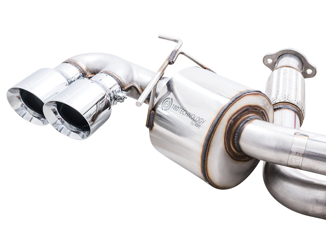AWE 3015-42151 Touring cat-back with Chrome tips for C8 Corvette E-Ray, tip detail