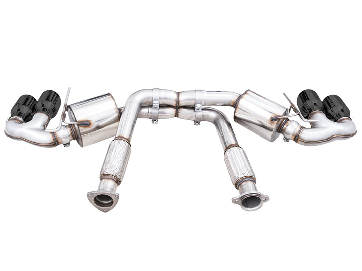 AWE 3015-43159 Touring cat-back with Diamond Black tips for C8 Corvette E-Ray, inlet view