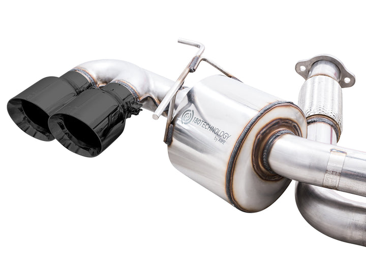 AWE 3015-43159 Touring cat-back with Diamond Black tips for C8 Corvette E-Ray, tip detail