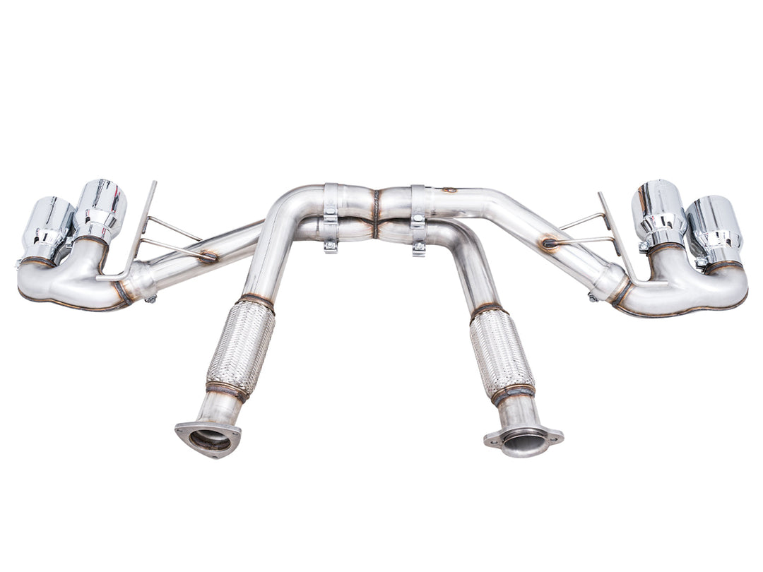 AWE 3020-42080 Track cat-back with Chrome tips for C8 Corvette E-Ray, inlet view