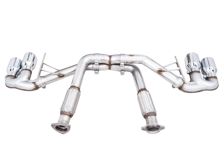 AWE 3020-42080 Track cat-back with Chrome tips for C8 Corvette E-Ray, inlet view